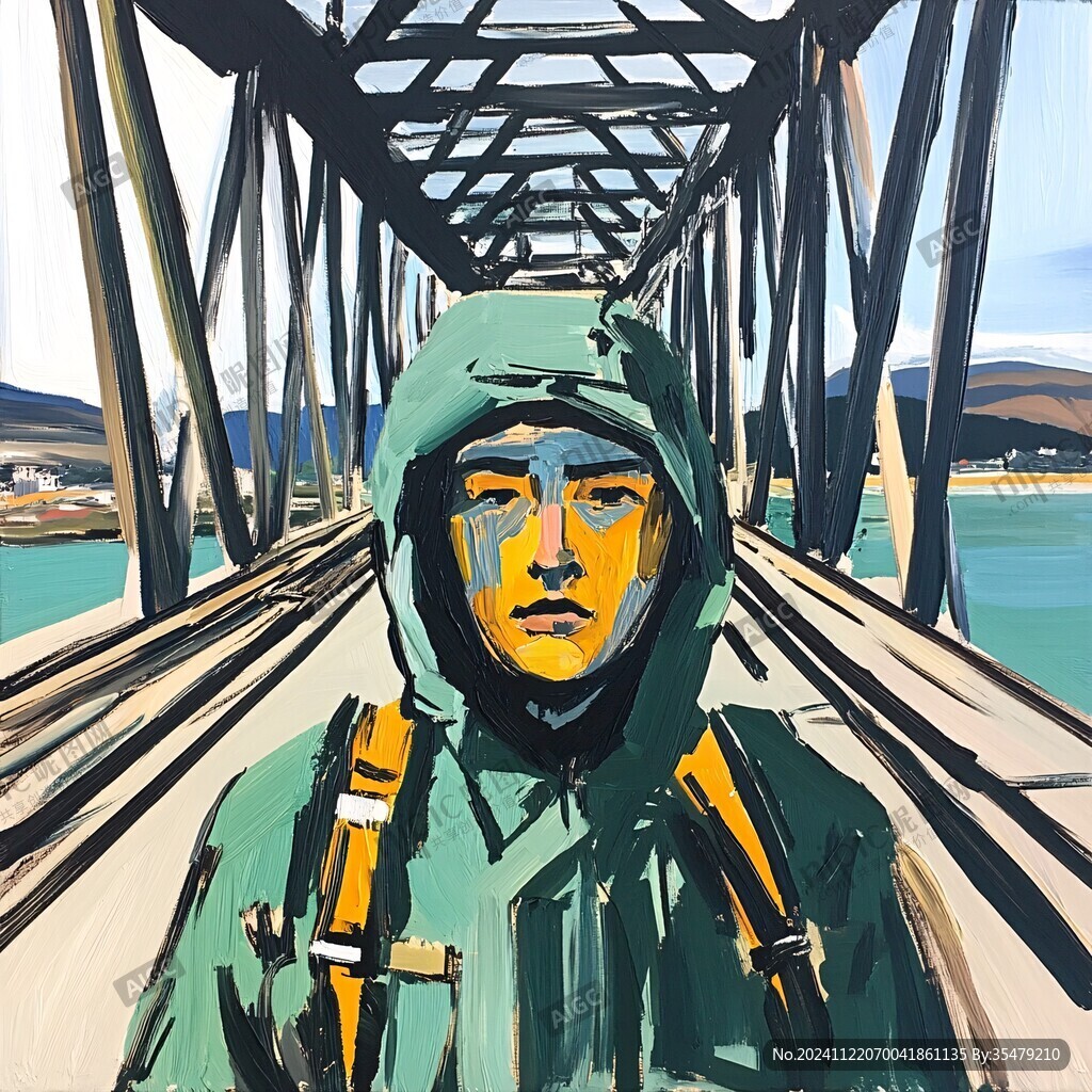舟岱大桥插画