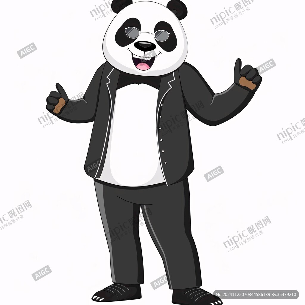 熊猫厨师点赞形象