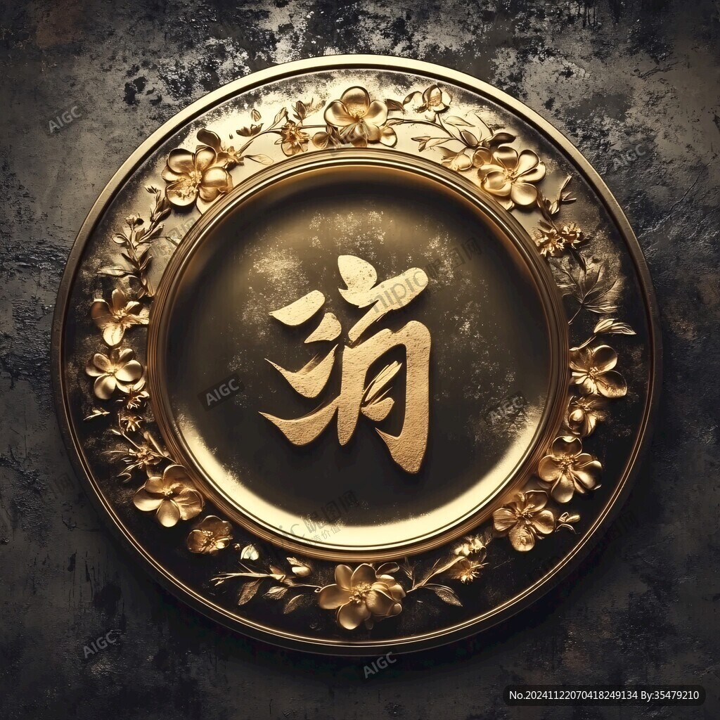 黄金万两圆形字