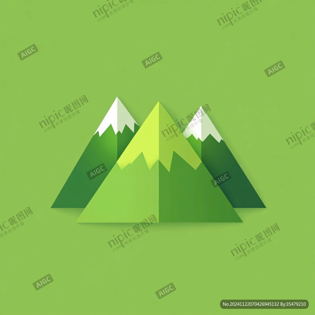 绿色概念山体
