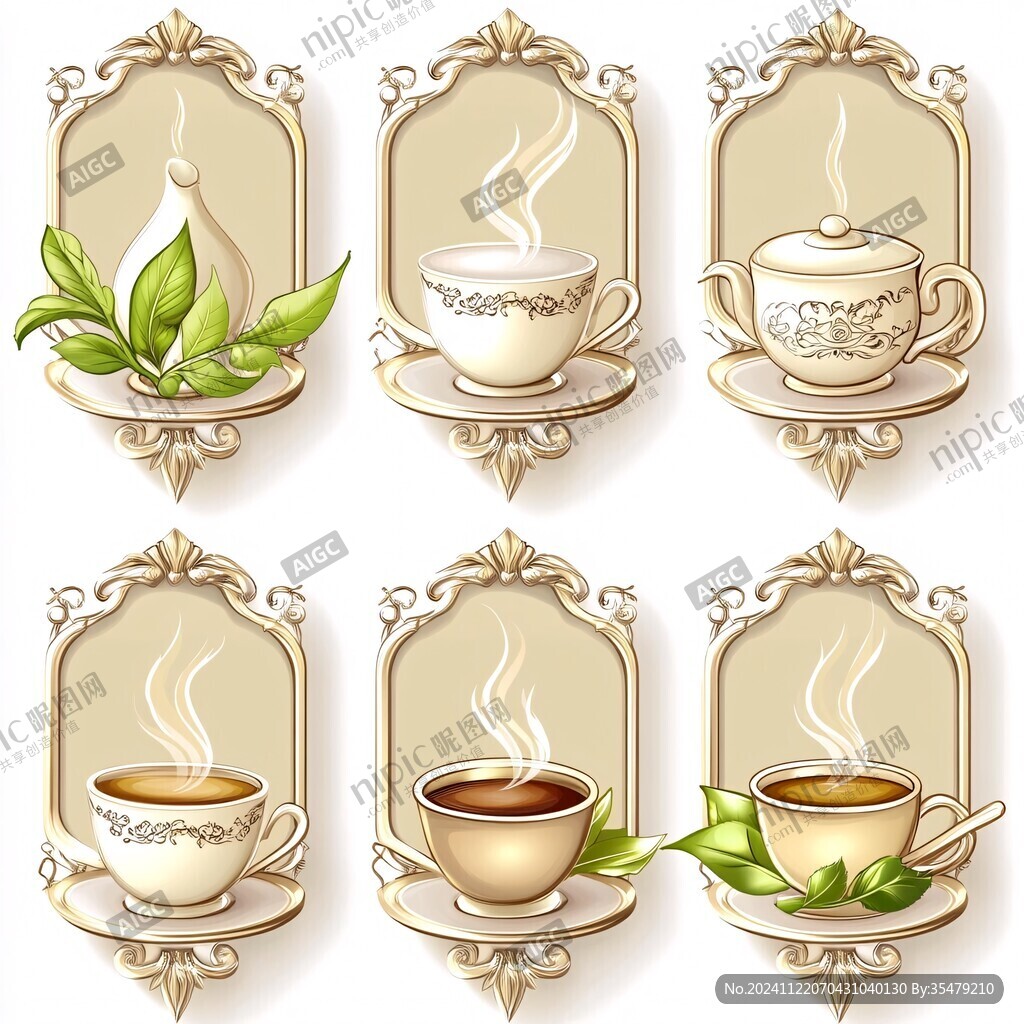 茶元素手绘