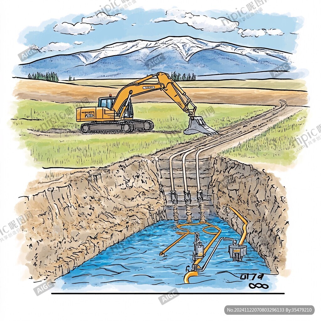 下水道管跨河