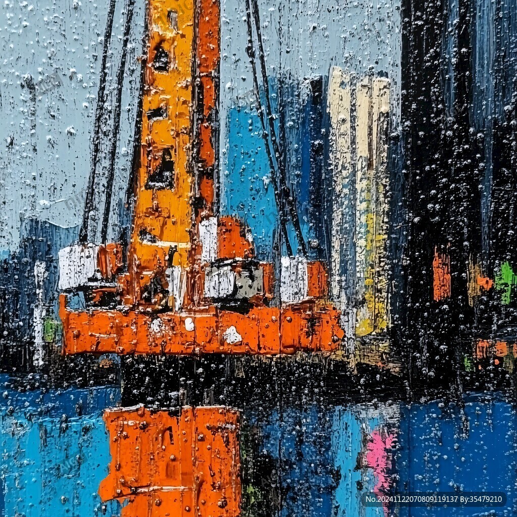钢材城雨景