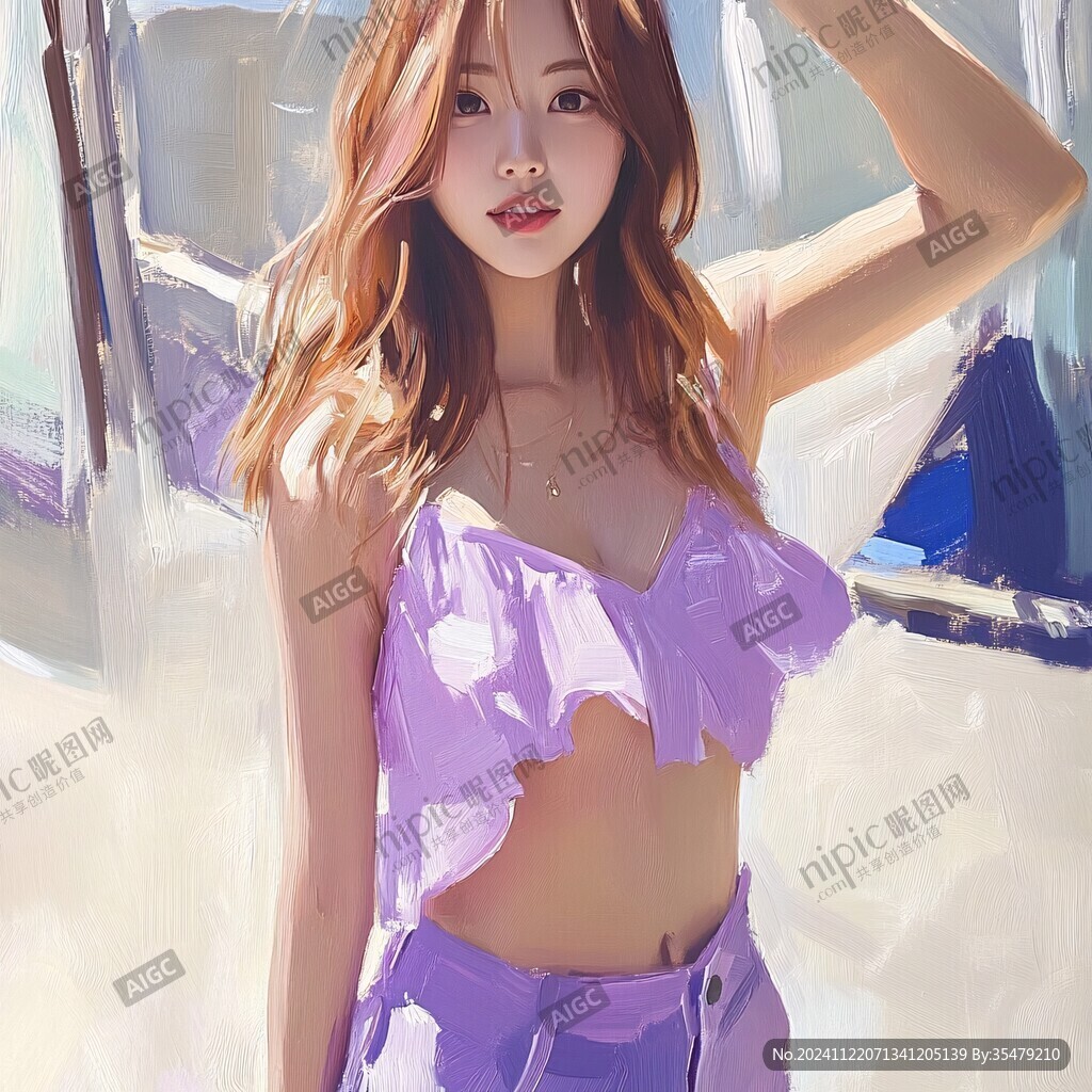 数字美女插画