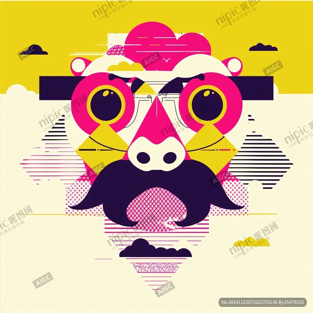 抽象猫头鹰素材