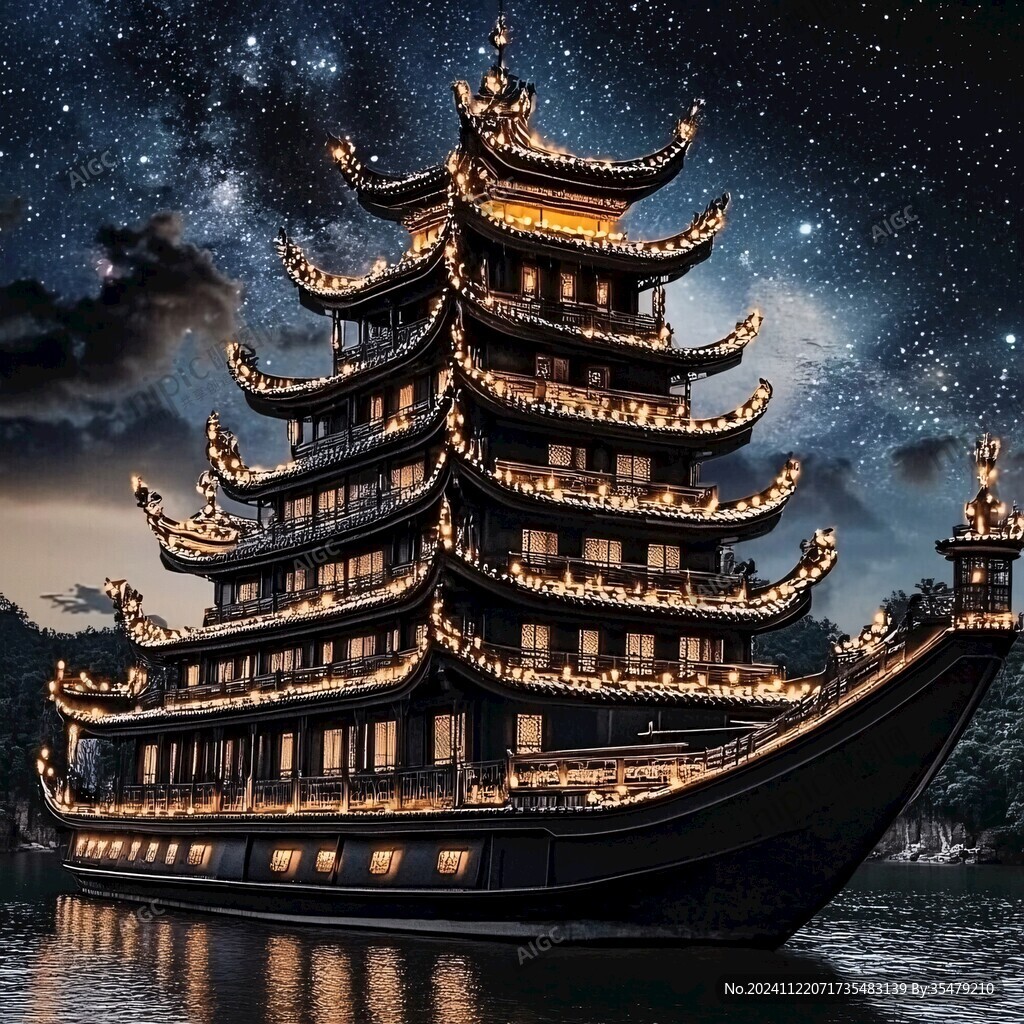 鸿恩阁像巨大海船