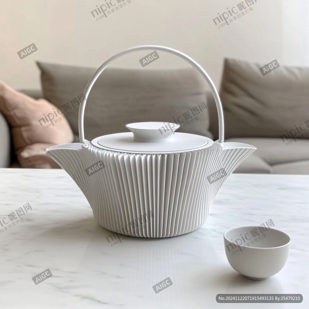 几何形态茶壶