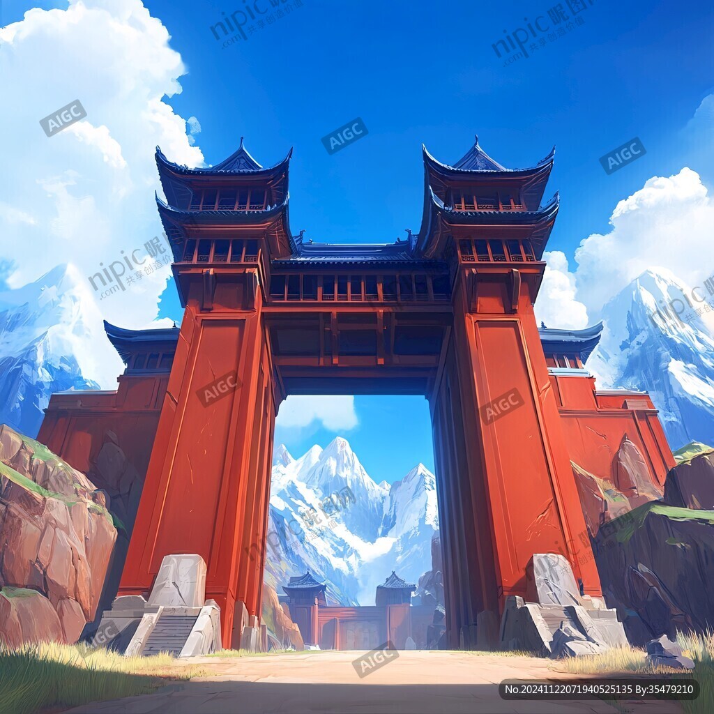 大境门插画