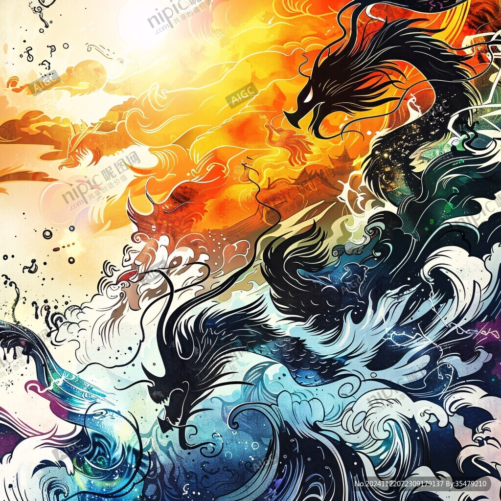 龙包装插画