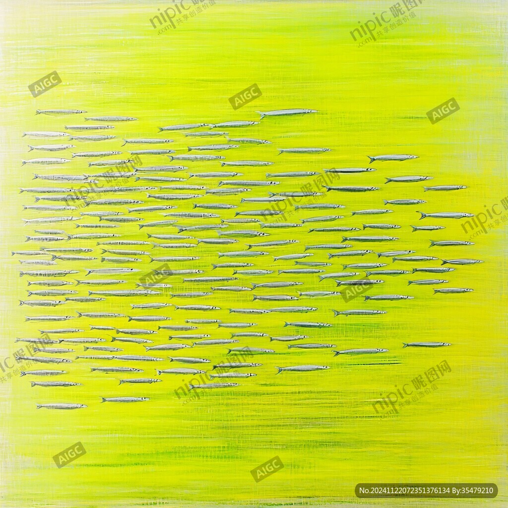 绿色背景抽象画