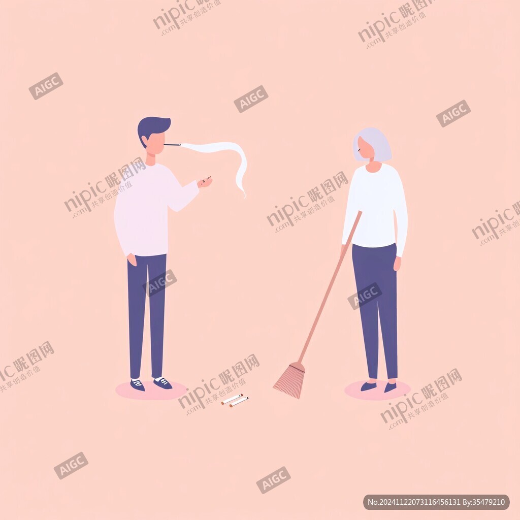 大扫除插画