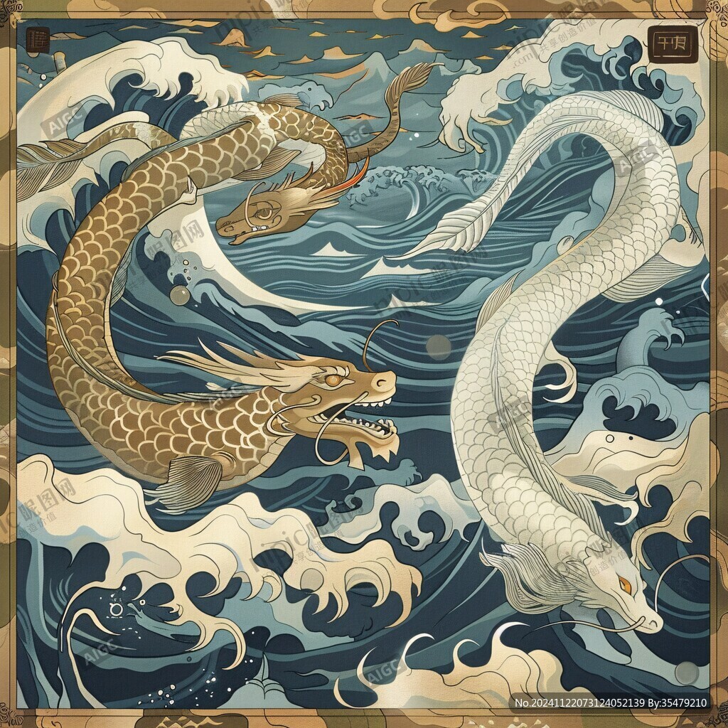 海水白龙纹