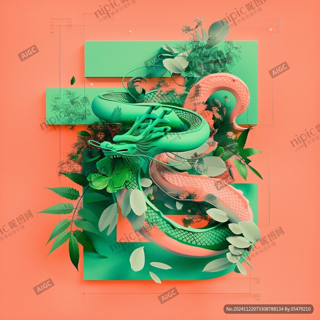 蛇年端午节插画