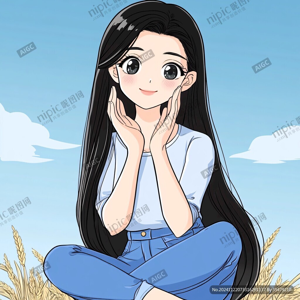 卡通杂粮女孩