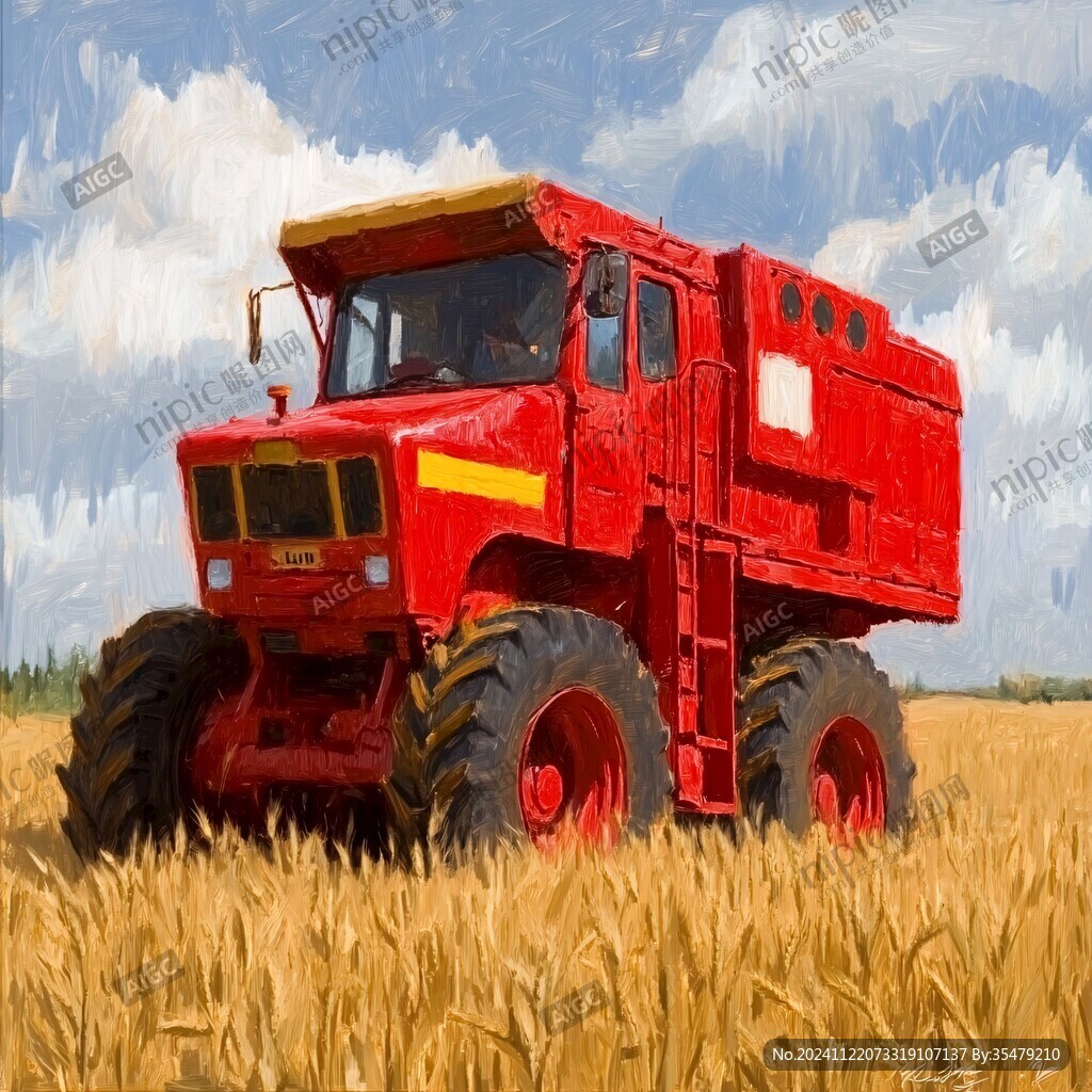翻斗车插画