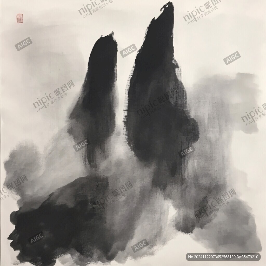 禅境泼墨画