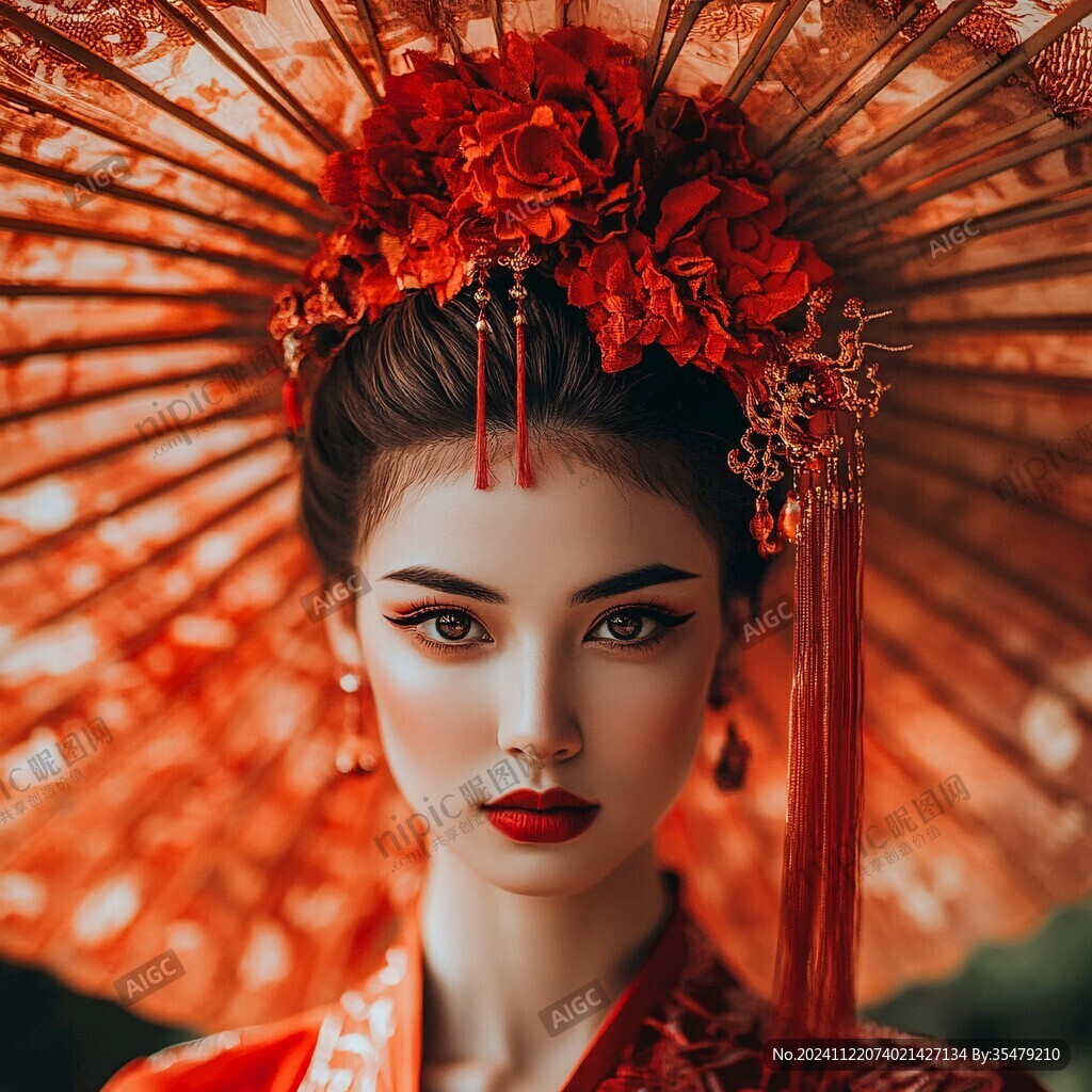 古风嫁衣美女