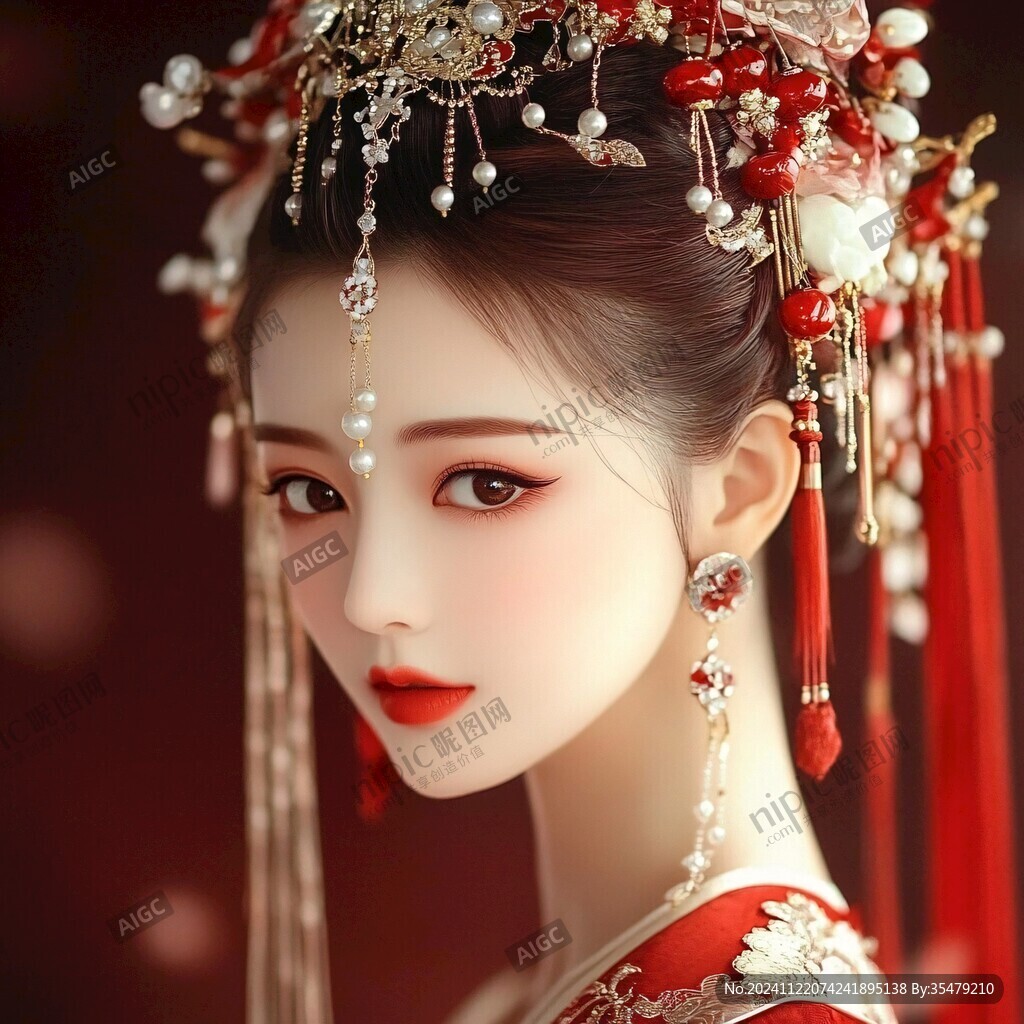 古风嫁衣美女