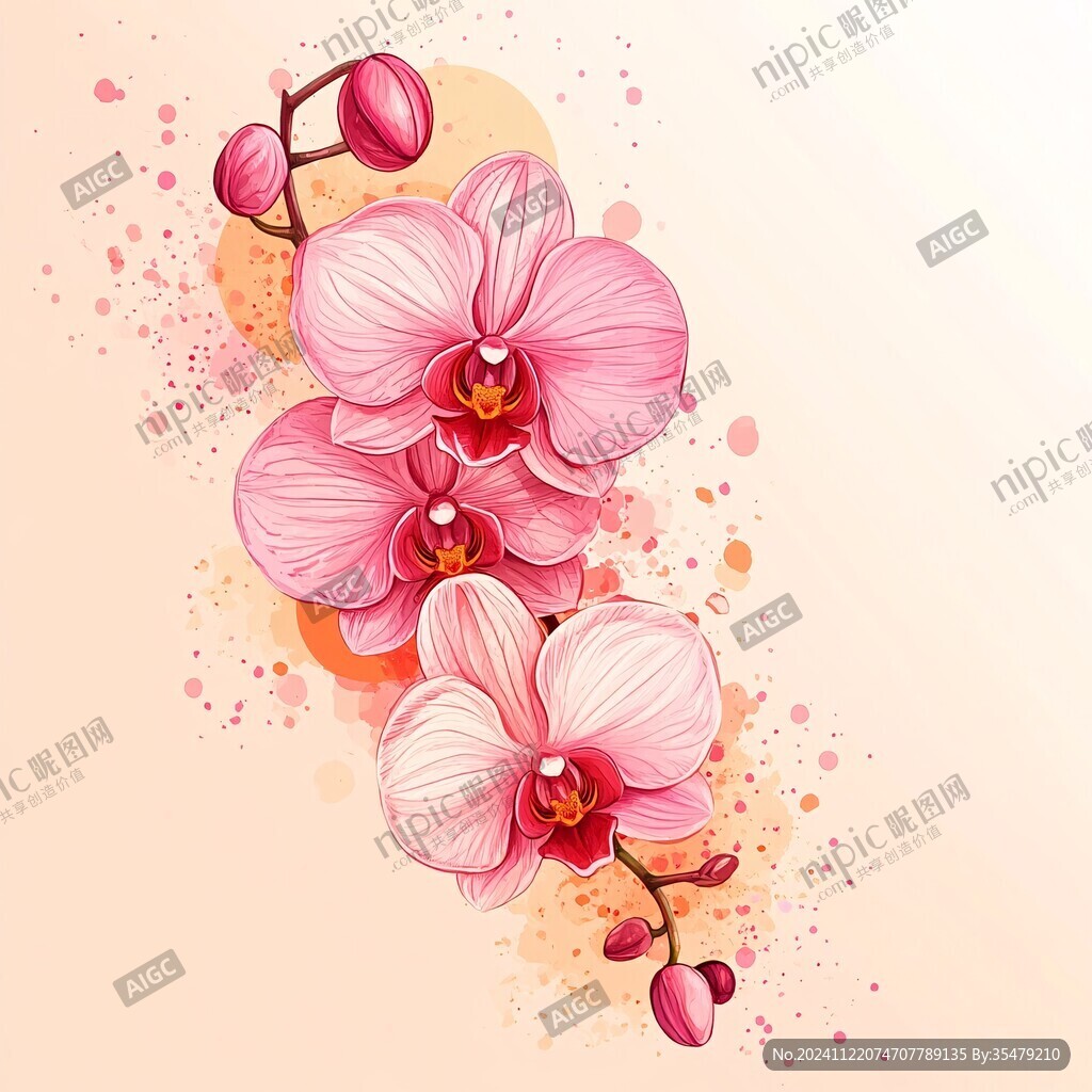 蝴蝶兰插画