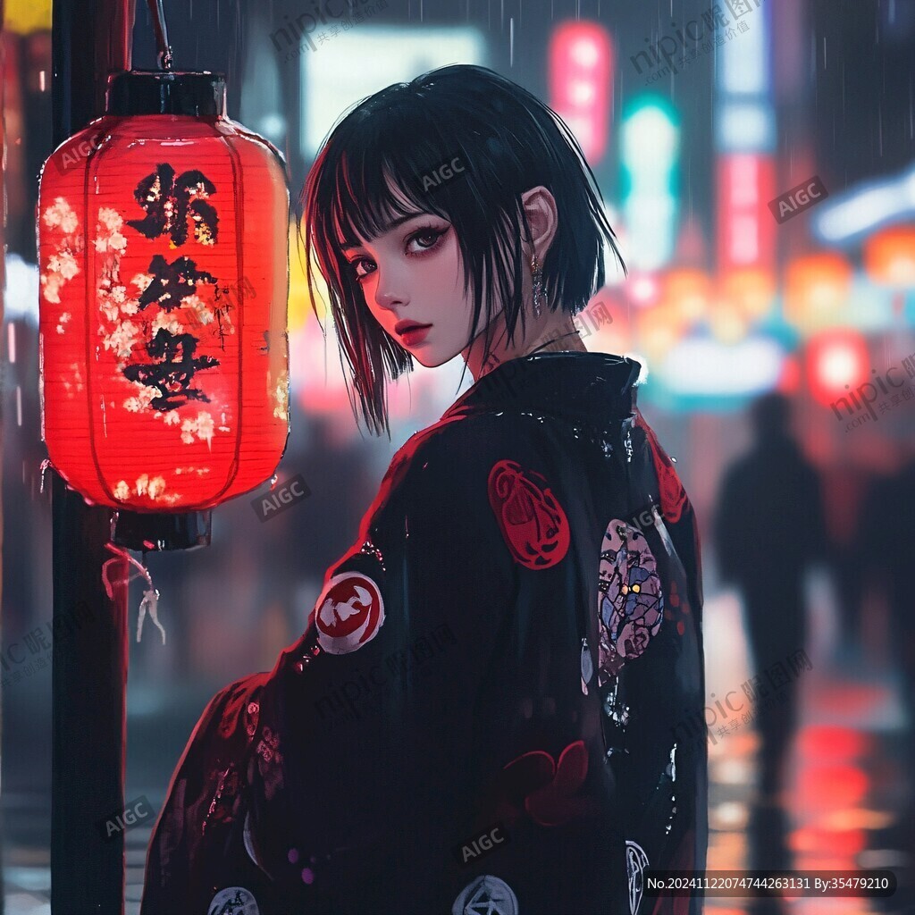 日韩厚涂插画