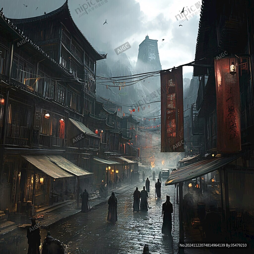 古代繁华街景