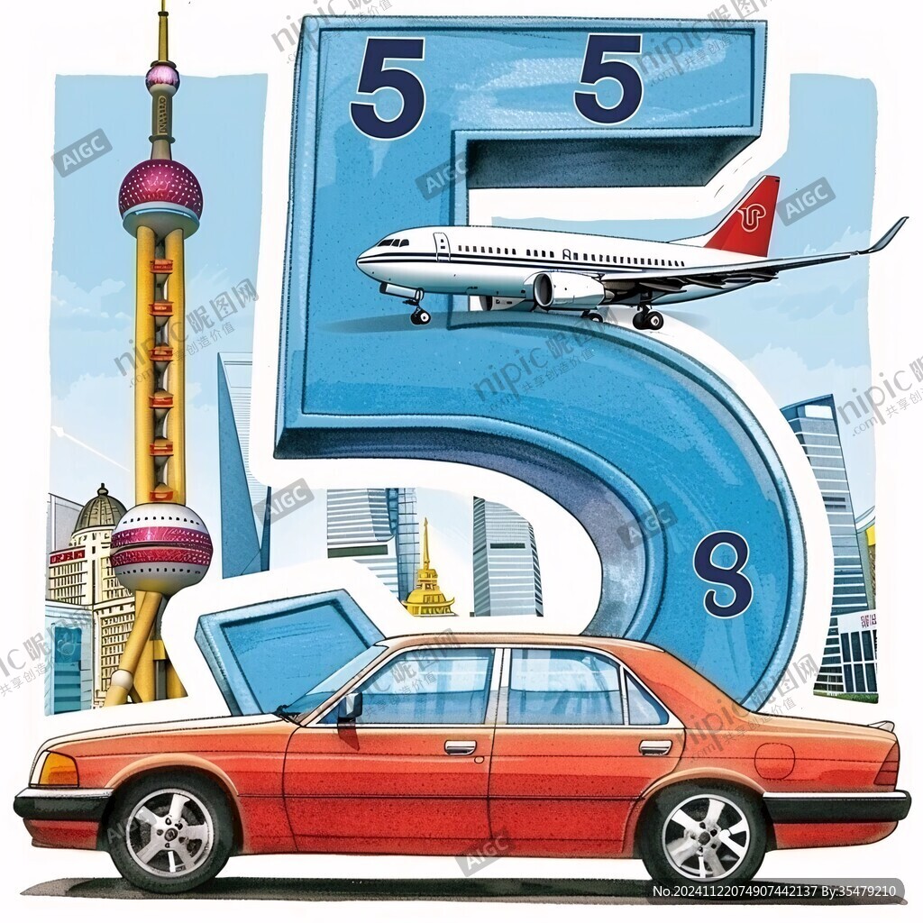 北上广深旅游彩绘插画