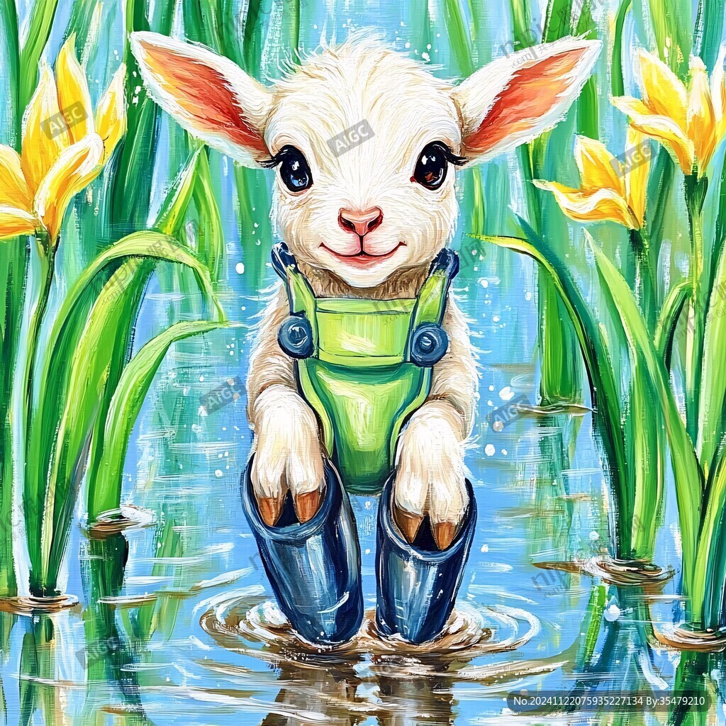 兔年雨水插画