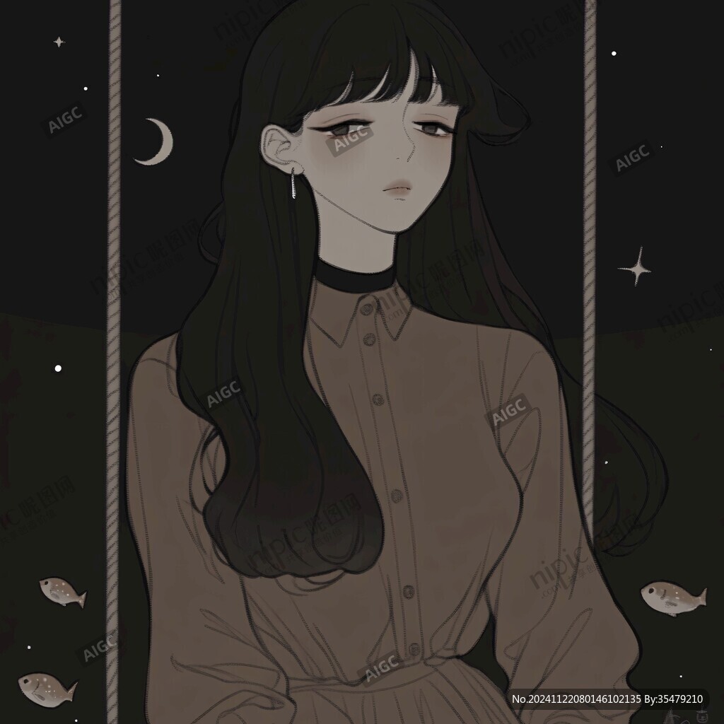 女生插画绘画