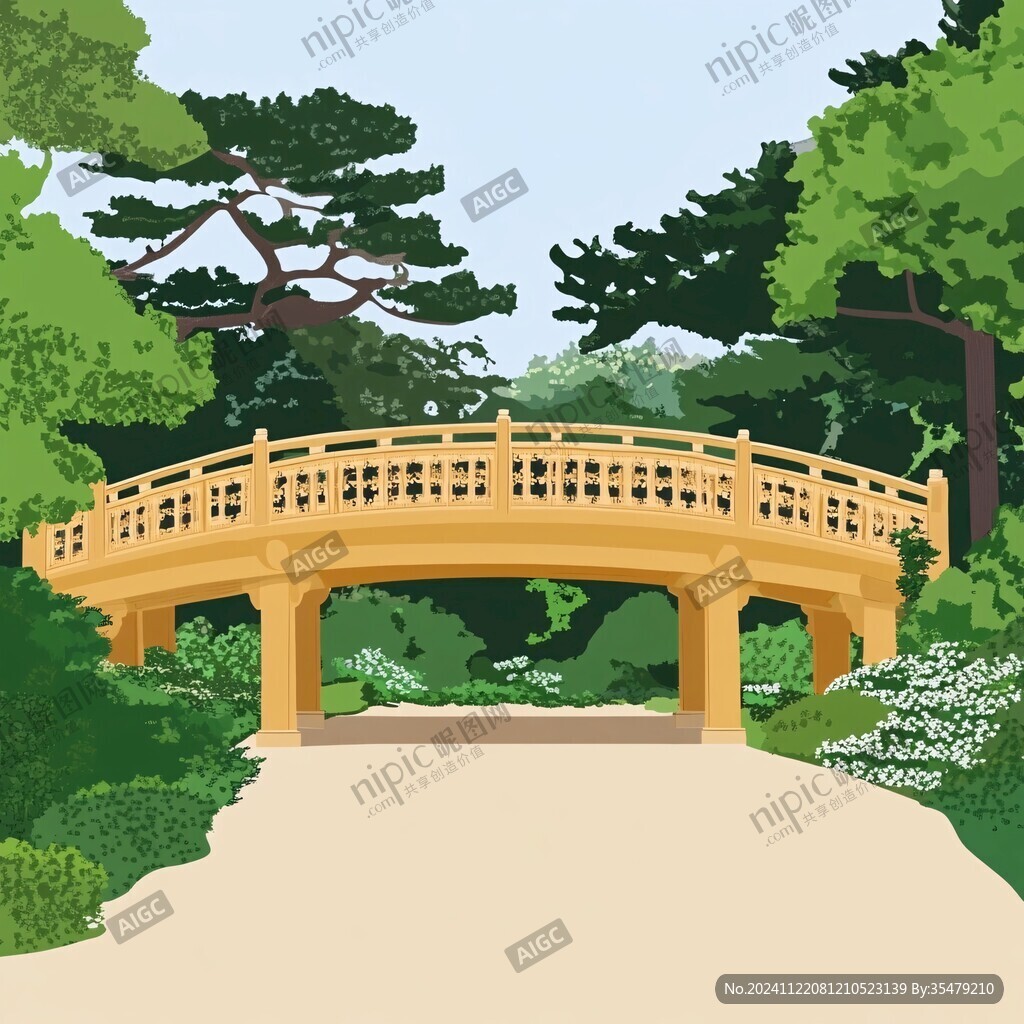 串月桥插画