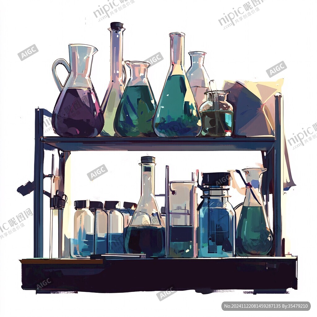 手绘化验室仪器