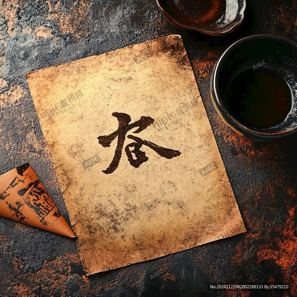 茶字背景图