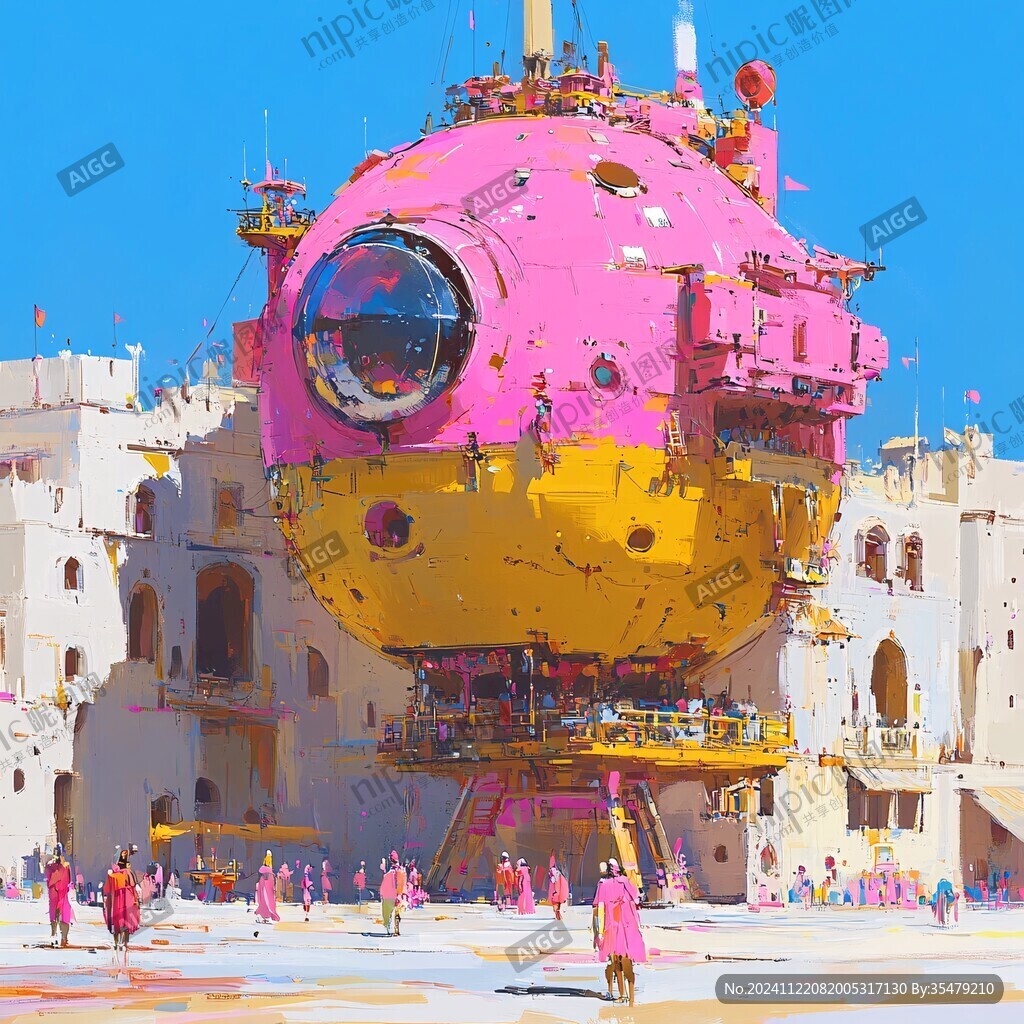 粉红色宇宙飞船家