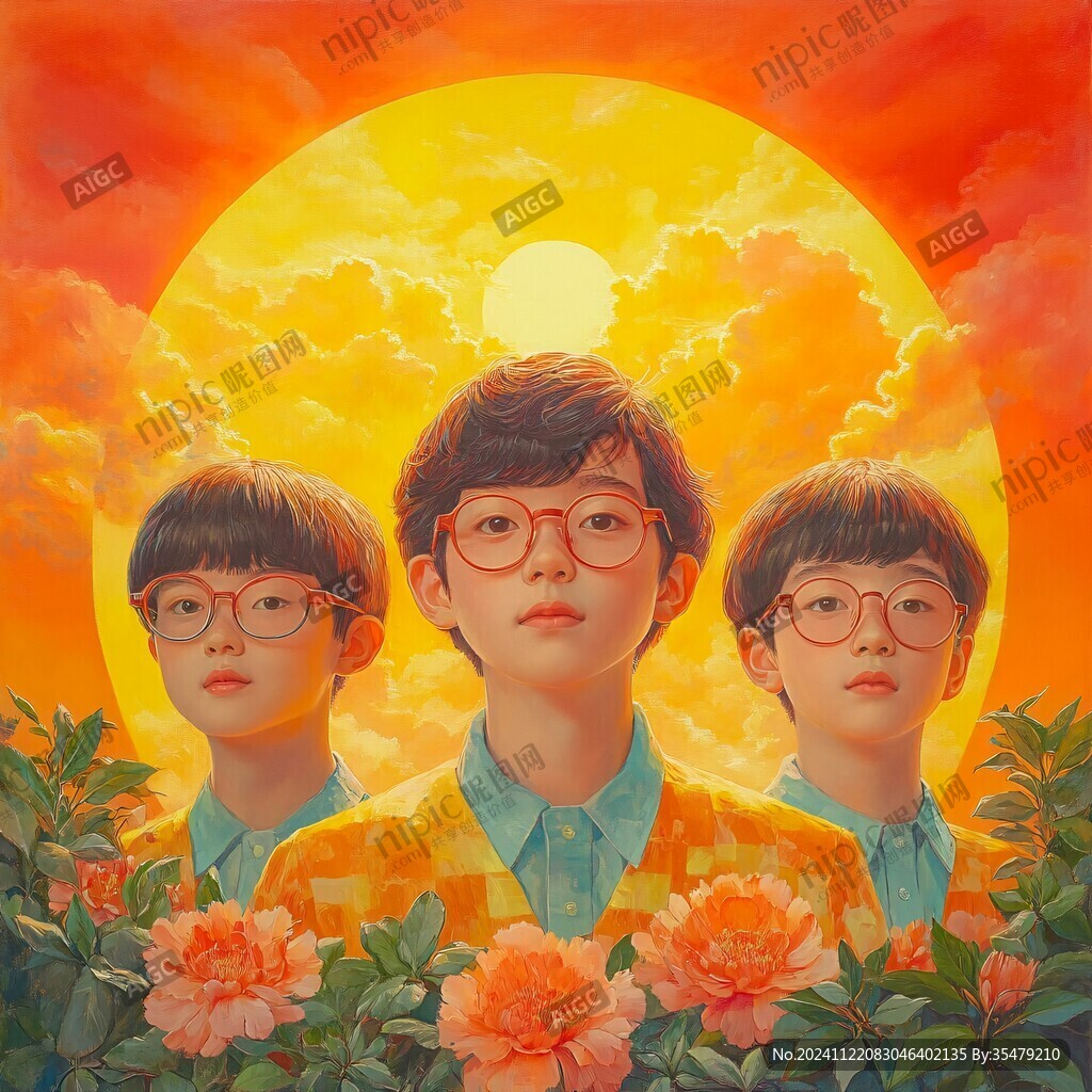 手绘追光的少年