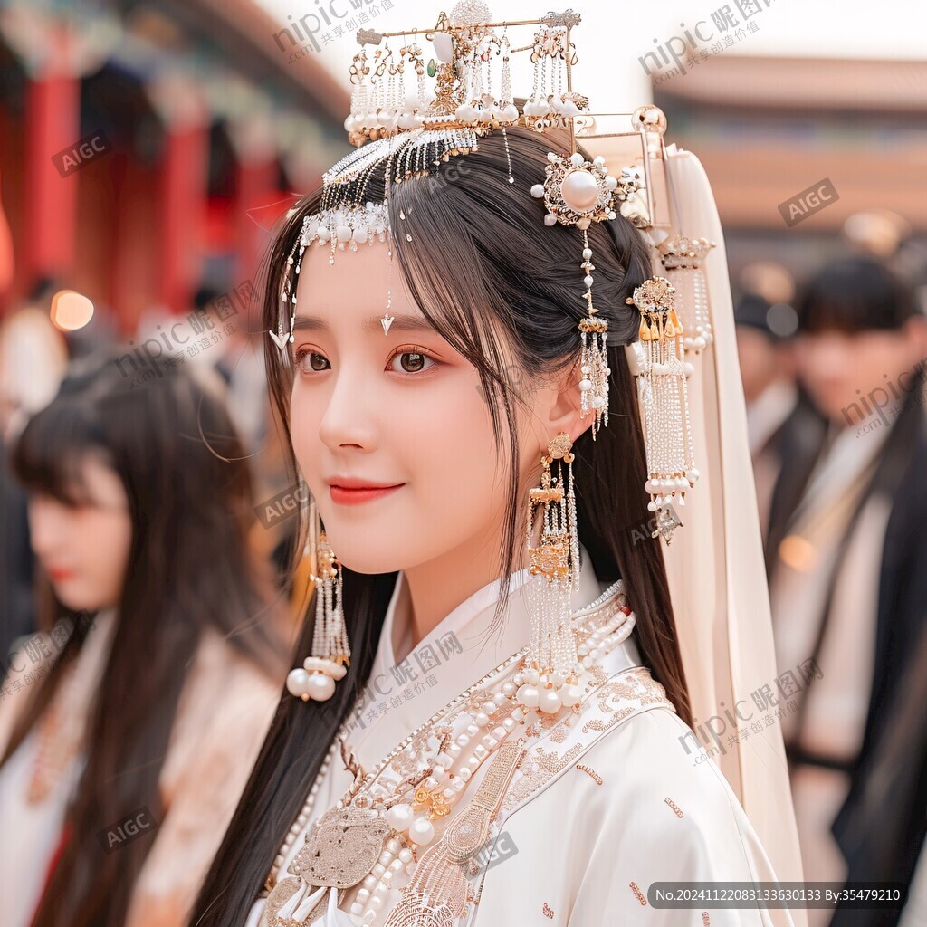 汉服美女发饰