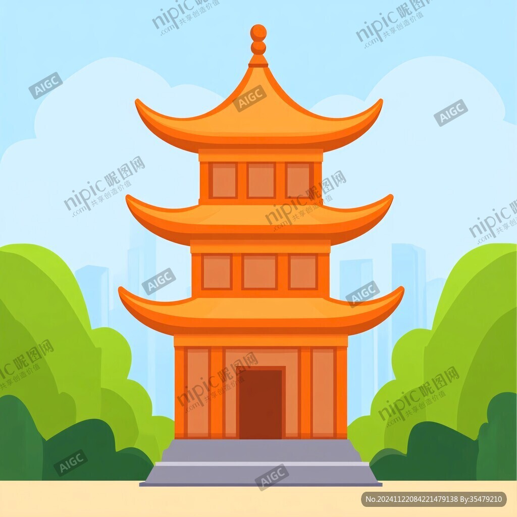 黄鹤楼插画