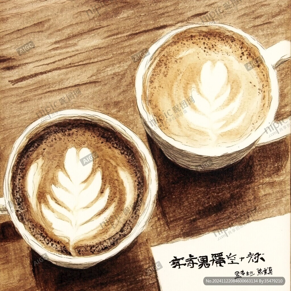 怀旧咖啡画