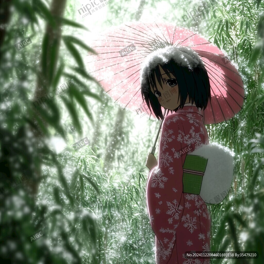 唯美撑伞