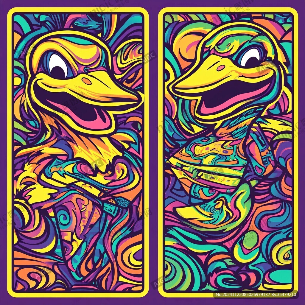 鸭包装插画