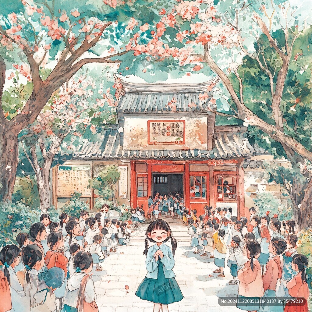 杜厦图书馆插画