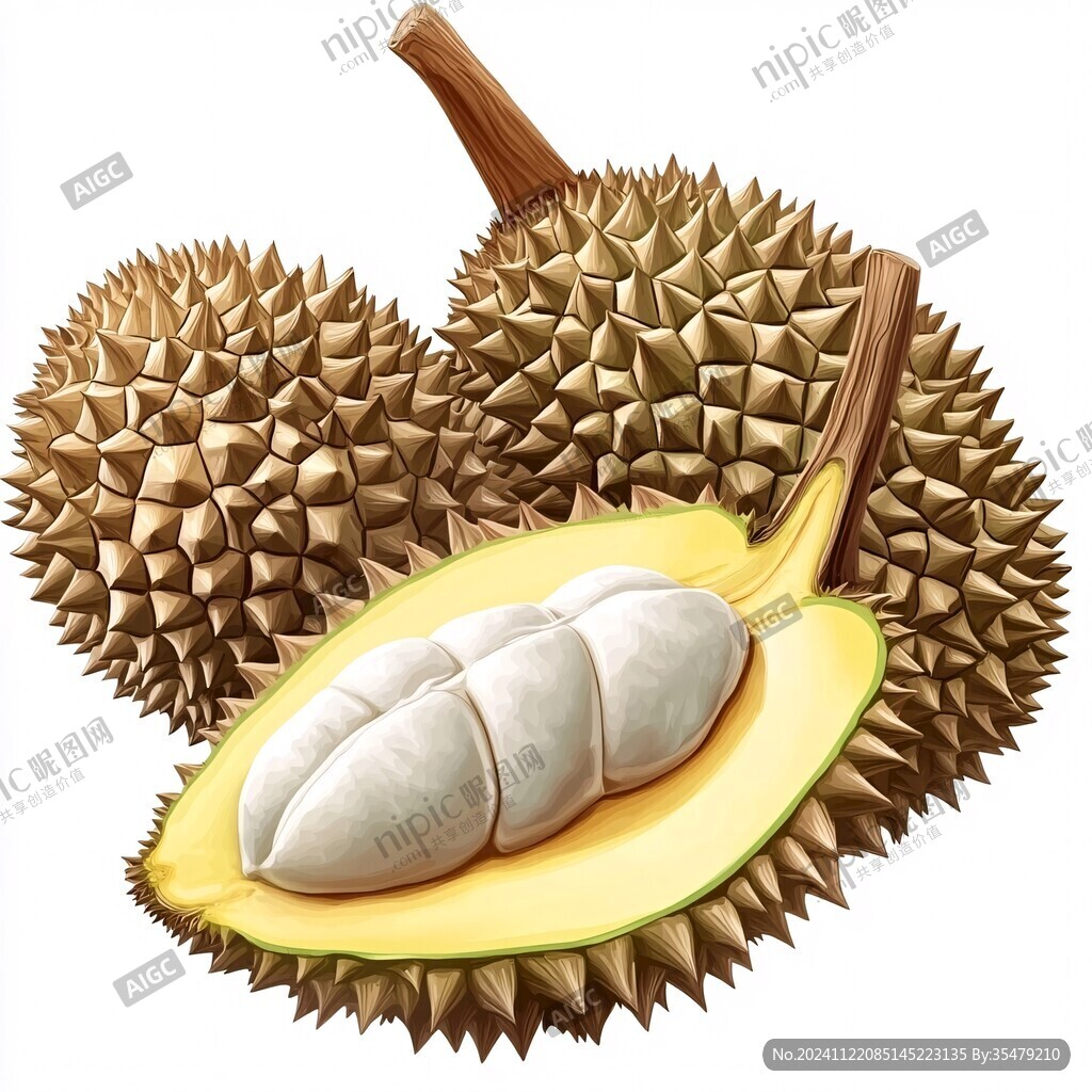 卡通榴莲手绘榴莲