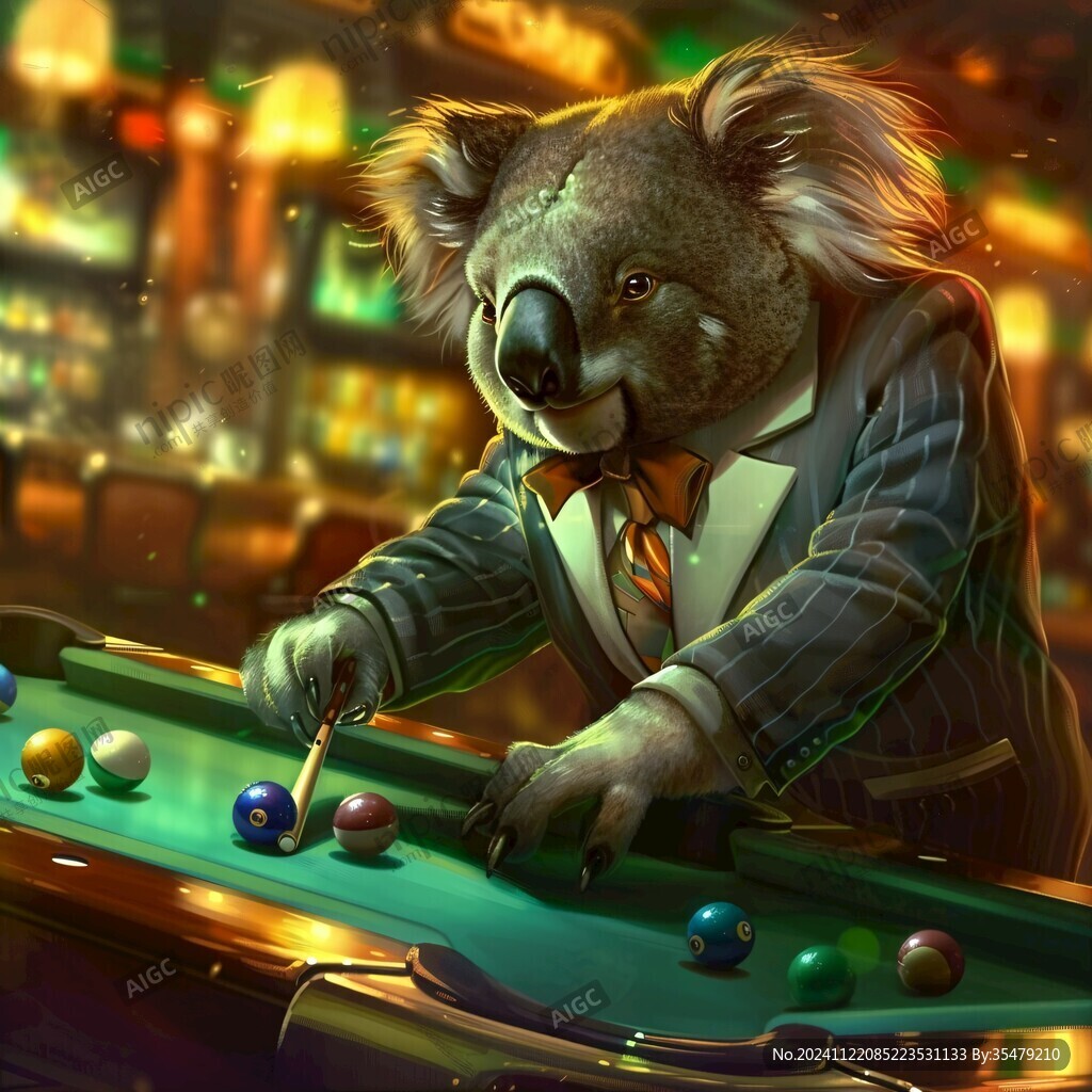 台球挂画台球插画