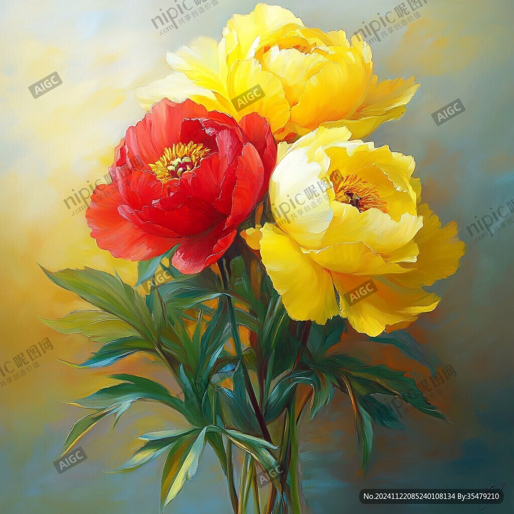 3d立体花卉油画