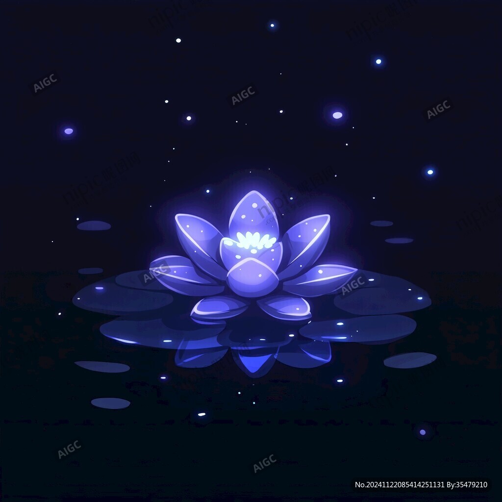 莲花灯插画