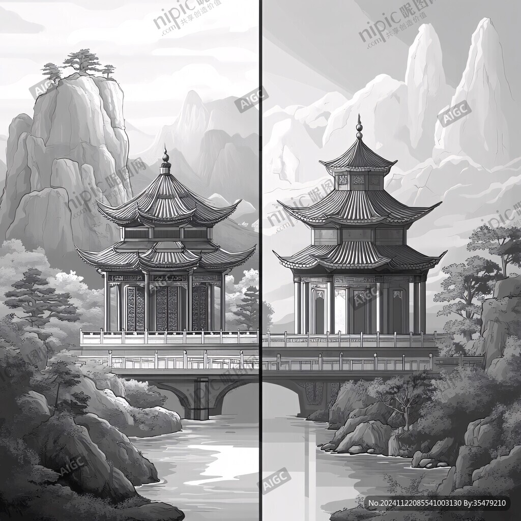 五亭桥插画