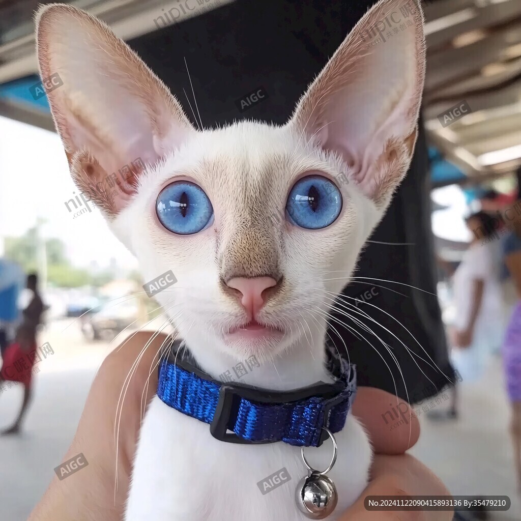 蓝色异瞳猫