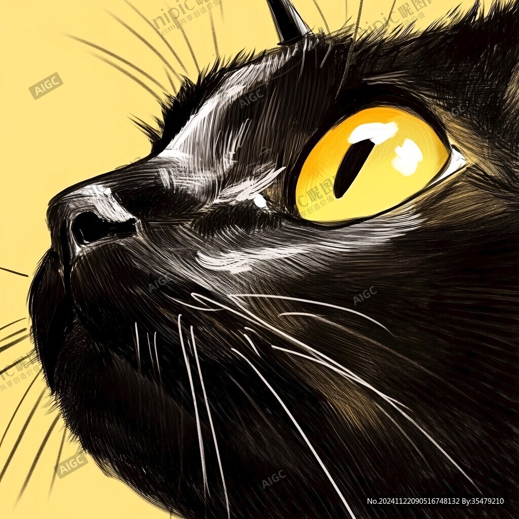 手绘猫咪海报