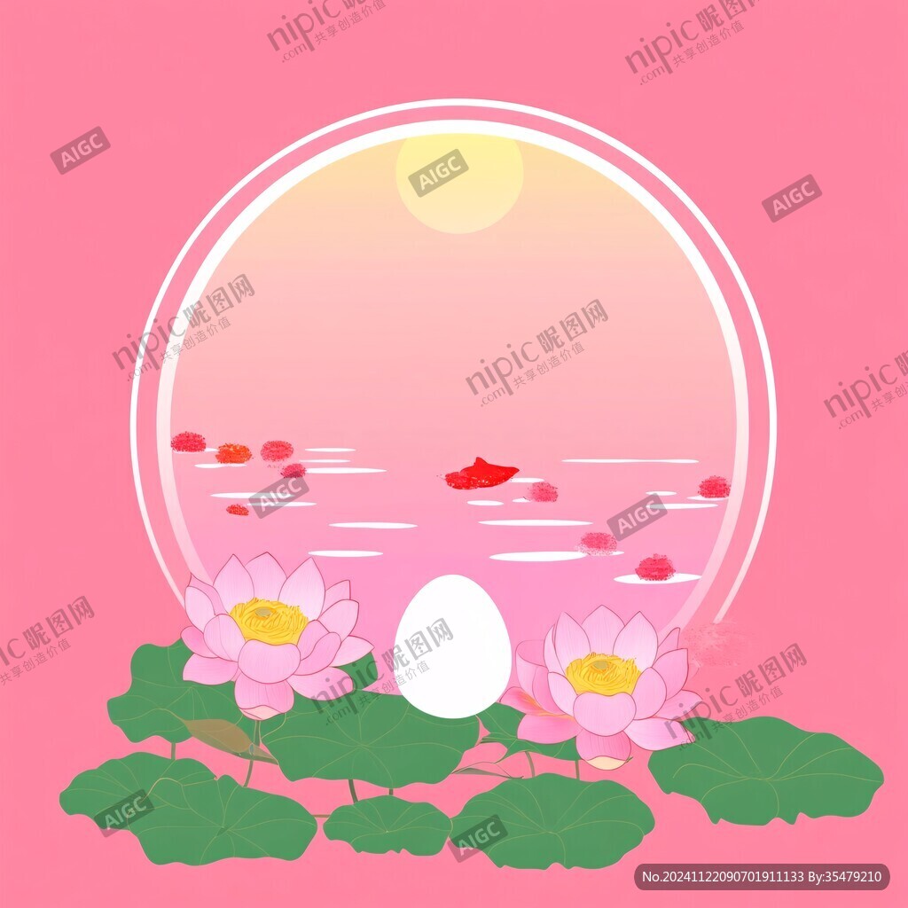 唯美圆形插画