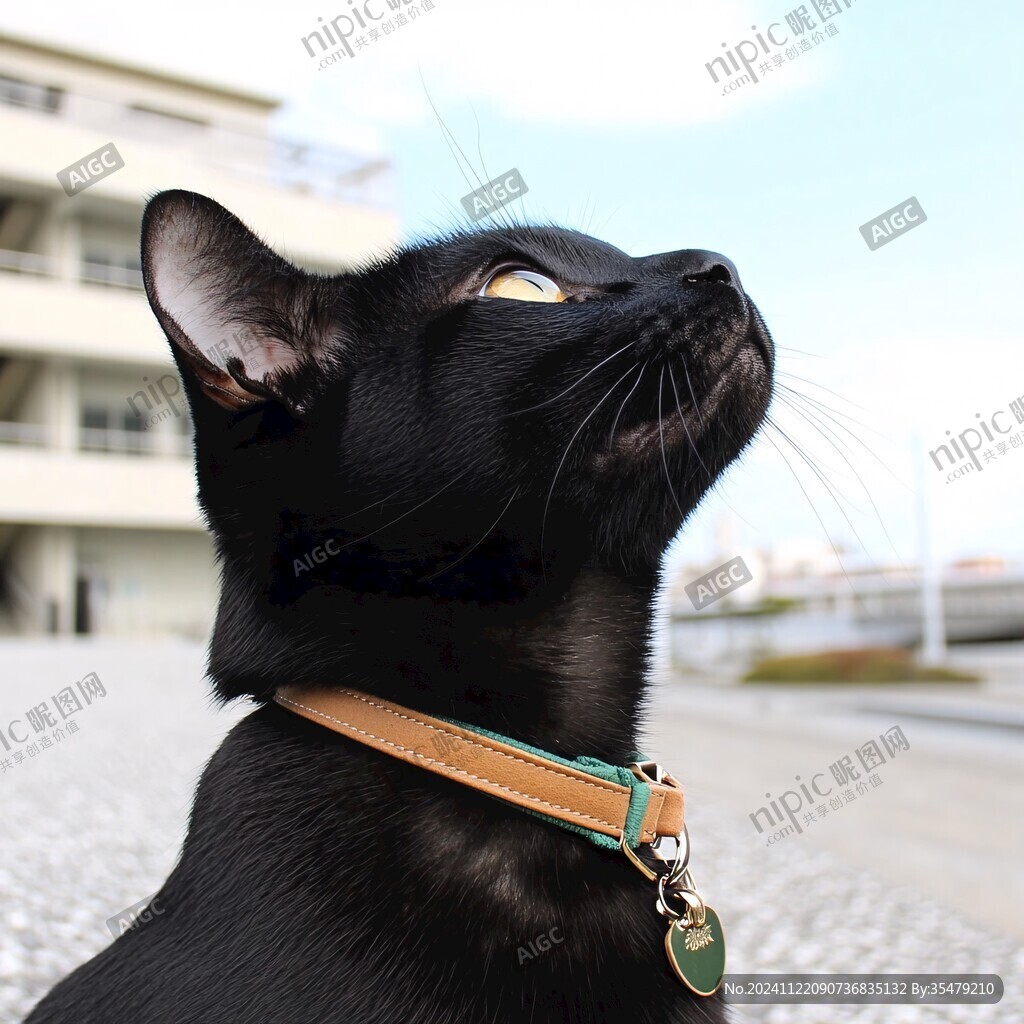 楼顶的霸气黑猫