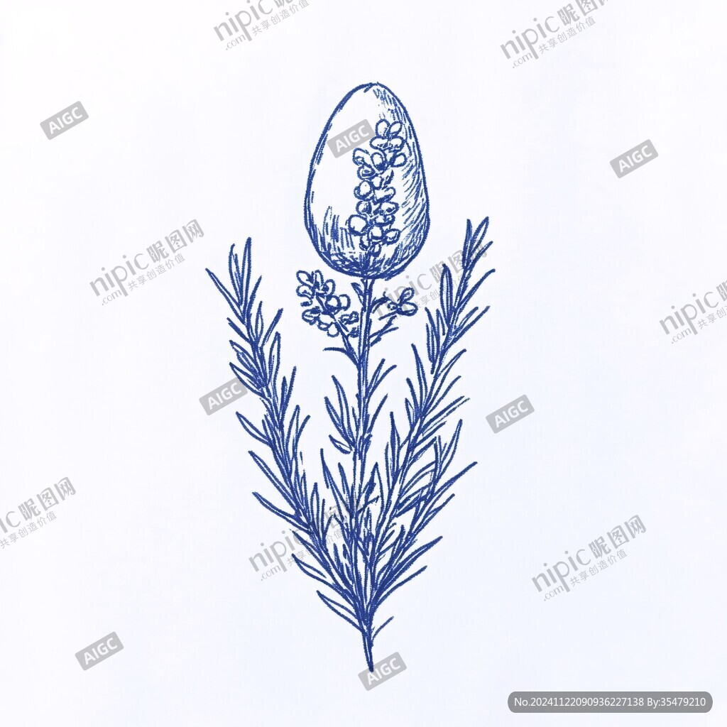 青蒿线描