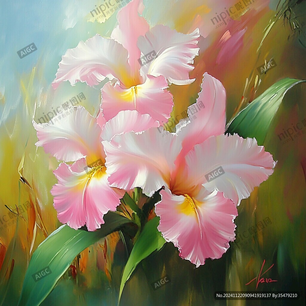 厚涂花卉